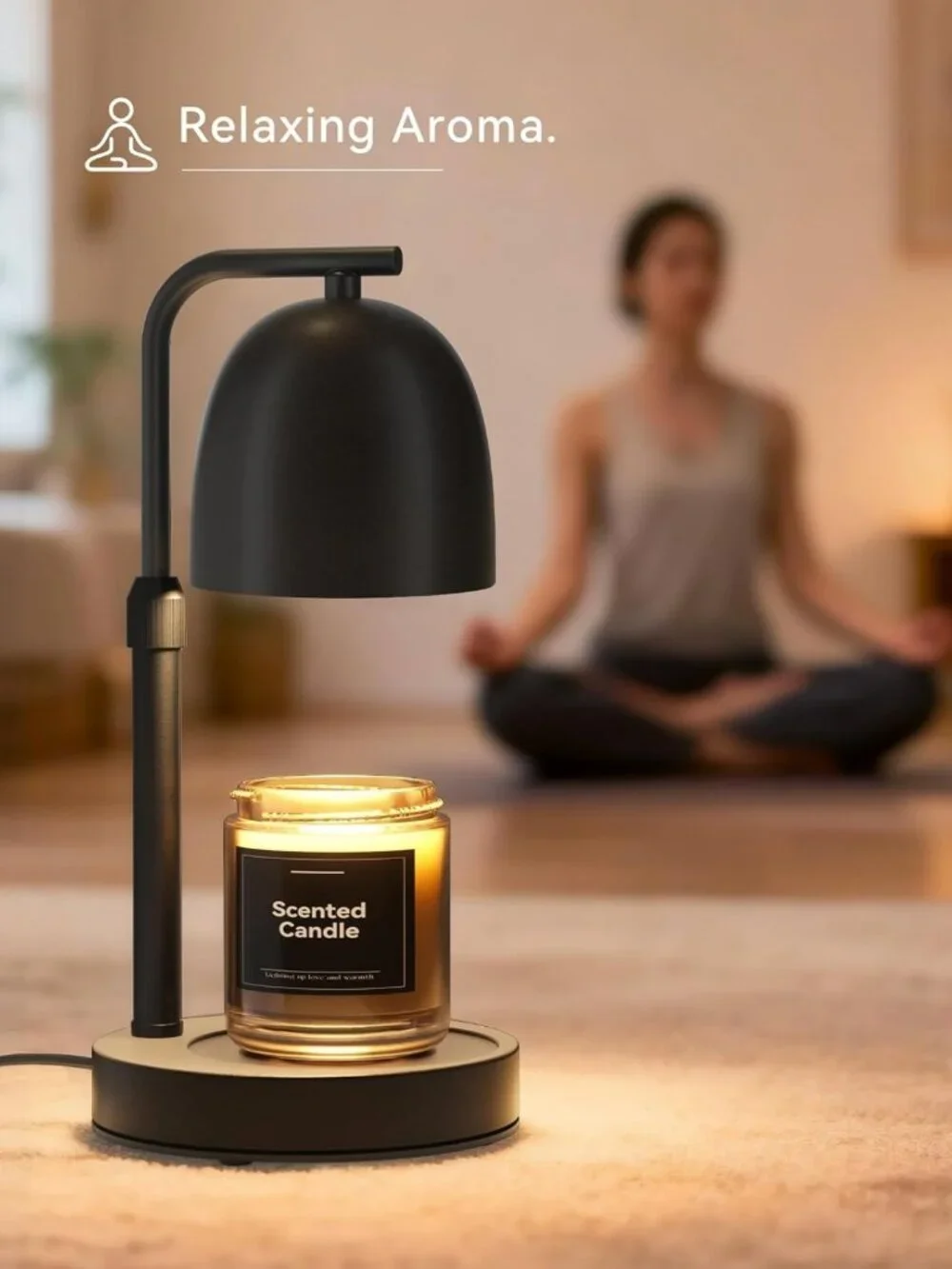 Dimmable Candle Warmer Lamp with Timer & Adjustable Height - Perfect for Home